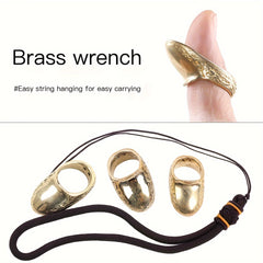 Brass Finger Protector Tab for Outdoor Practice