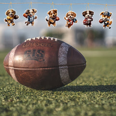 6pcs Dog Football Ornaments For Coach Gift School Football Team
