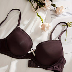 Push Up T Shirt Bra Breathable Comfortable Bow Tie Lingerie Underwear