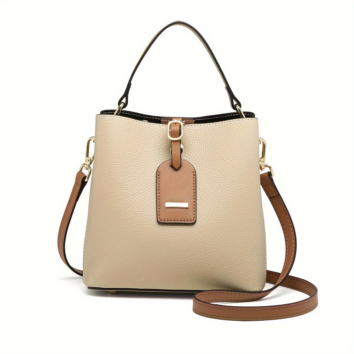 ZOOLER Large Capacity Leather Bucket Bag Crossbody