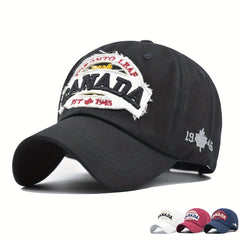Canada Embroidered Cotton Baseball Cap Sunscreen Trucker Hat Hip Hop Cap