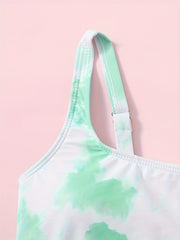 2pcs Tie Dye Bikini Girls Swimsuit Set Summer Swimwear Gift