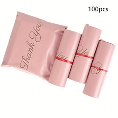 50pcs THANK YOU Poly Mailers Pink Plastic Bags Waterproof Express Mailer