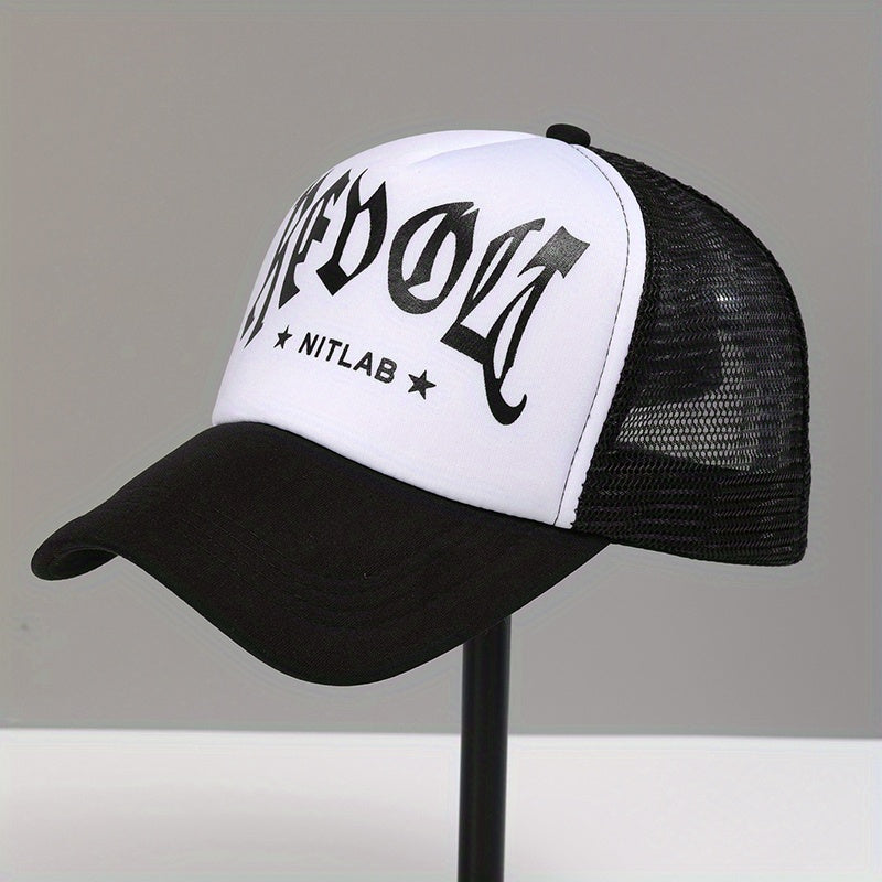 Goth Letter Print Trucker Hat Baseball Cap Unisex Dad Hats