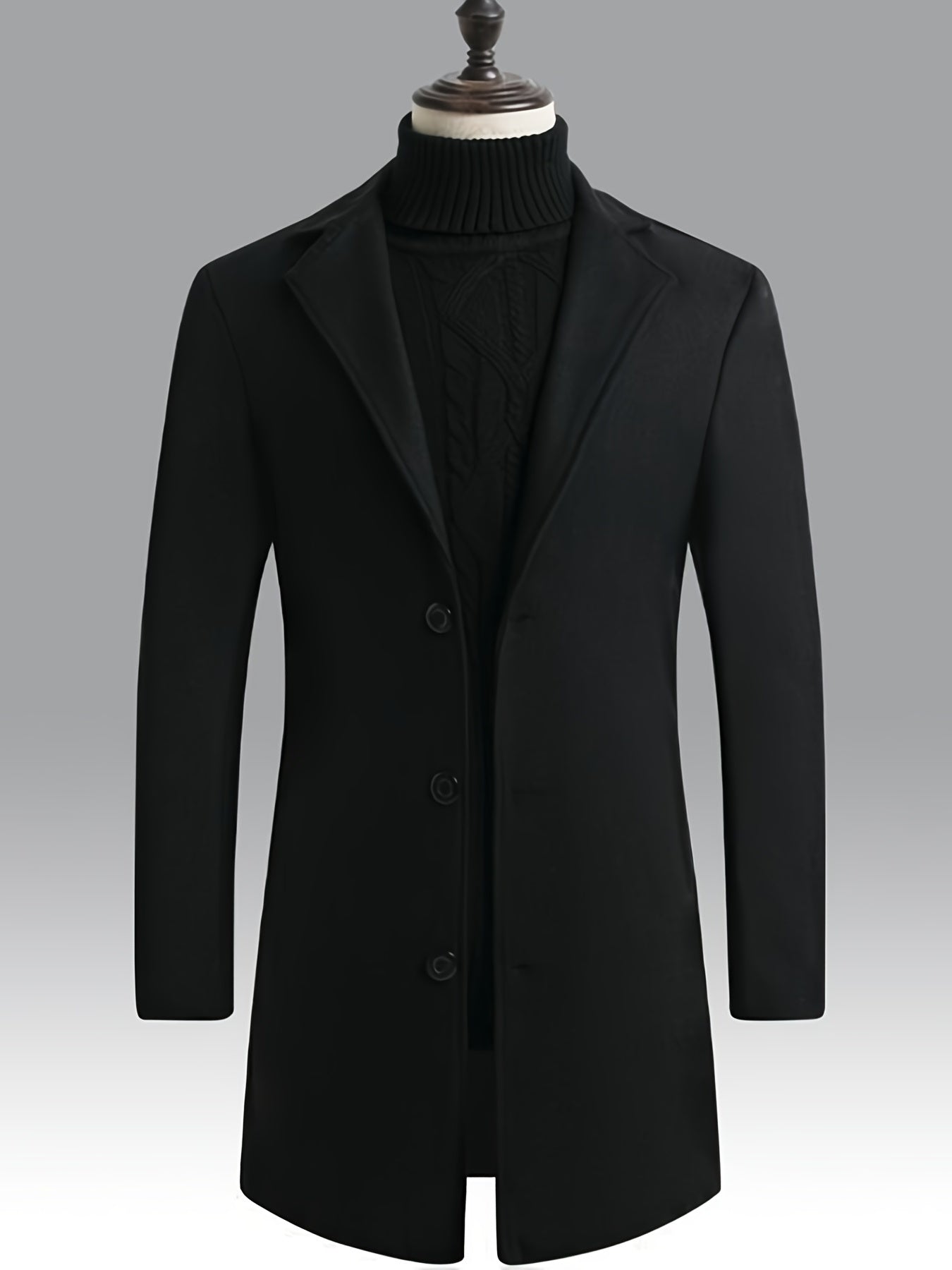 Men's Classic Trench Coat for Fall Winter Business