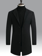 Men's Classic Trench Coat for Fall Winter Business