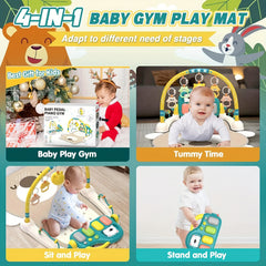 Baby Kick and Play Piano Mat with Sensory Toys