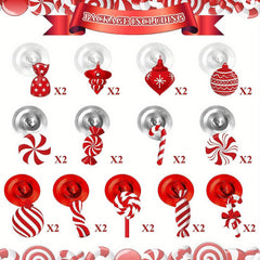 26pcs Christmas Candy Spiral Decorations Holiday Outdoor Yard Decor