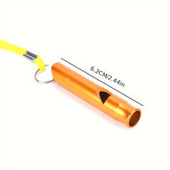 Aluminum Alloy Survival Whistle with Rope