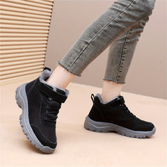 Waterproof Snow Boots Lace Up Winter Hiking Shoes