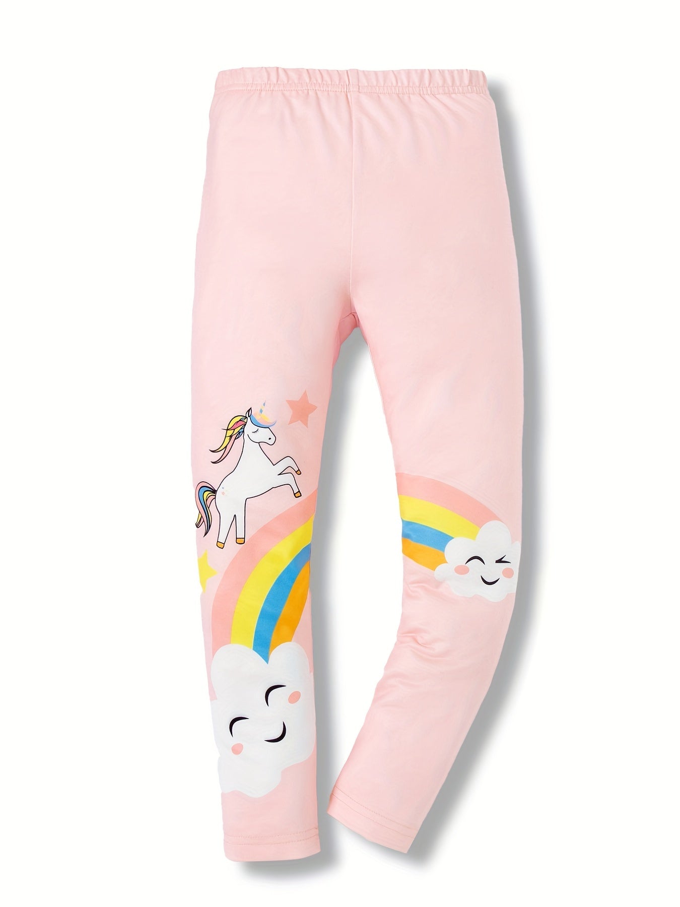 Toddler Girls Rainbow Unicorn Graphic Leggings Pants