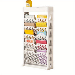 2 Tier Floor Movable Storage Rack - Organize Office Items Efficiently