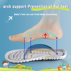 Kids Shock Absorption Insoles High Elastic Comfortable Running Sneaker Insoles
