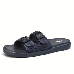 Men's Buckle Slides Non-Slip Slippers Open Toe Shoes