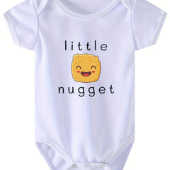 Baby Girls Casual Little Nugget Short Sleeve Round Neck Onesie Clothes