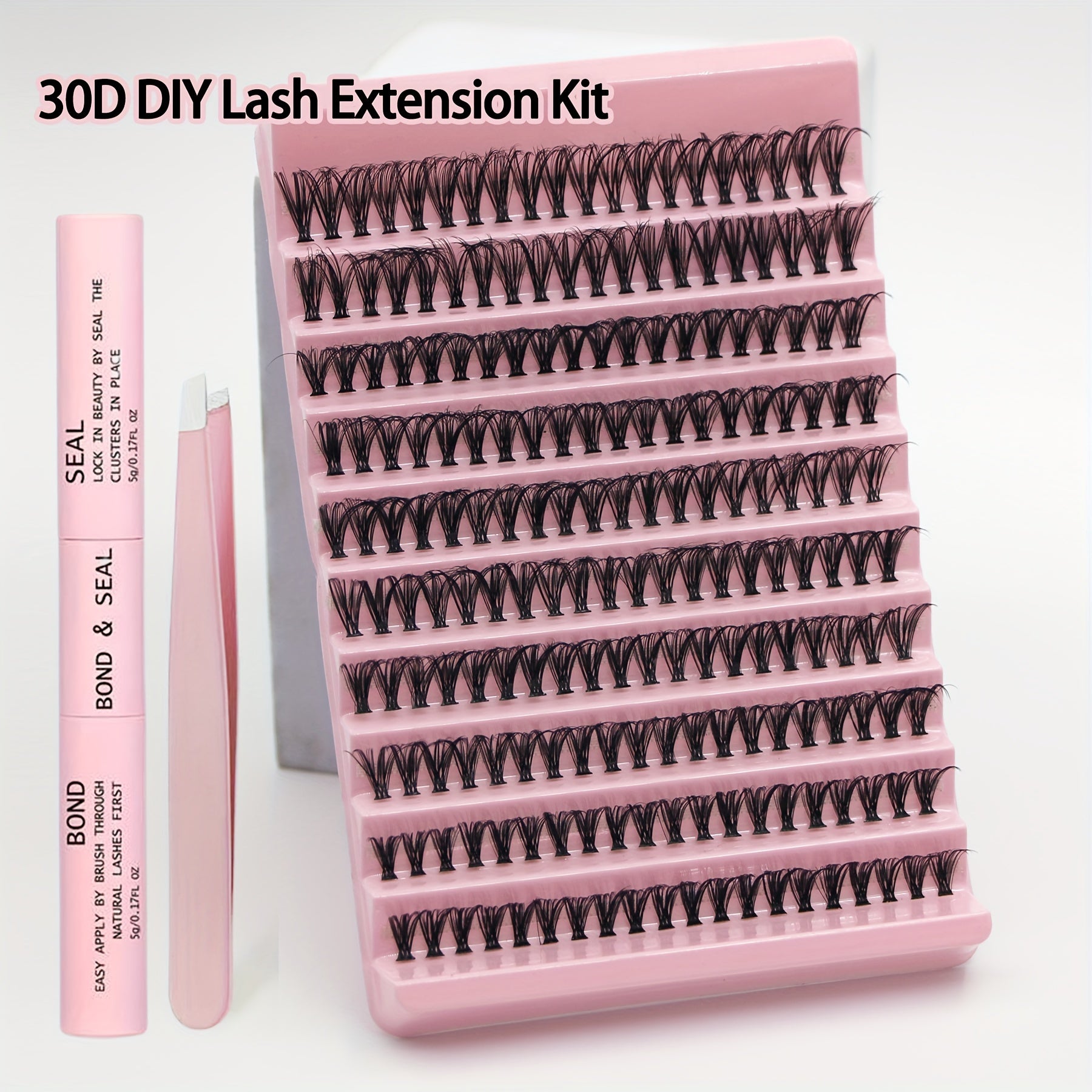 DIY Lash Extension Kit 200pcs Individual Lashes Cluster D Curling