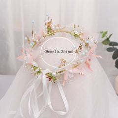 Sweet Butterfly Flower Headband For Flower Girl