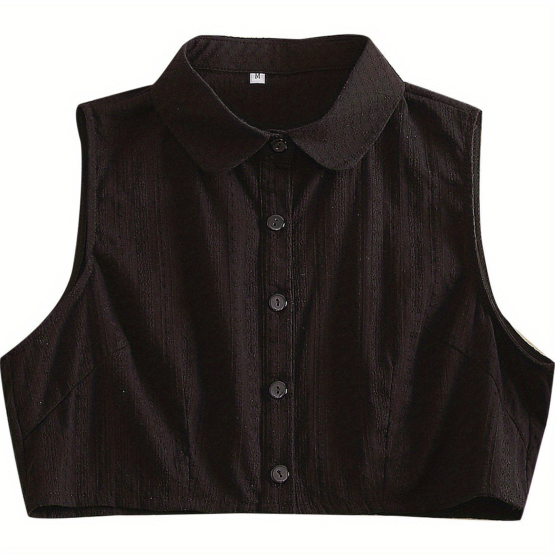 Round Neck False Collar Polyester Casual Half Shirt Style False Collar