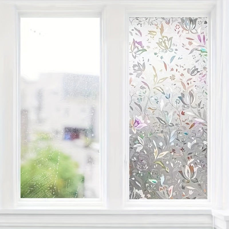 Rainbow Window Film Stained Glass Privacy Protection UV Heat Blocking