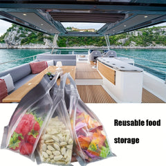 10pcs Reusable Silicone Leakproof Food Storage Bags Kitchen & Travel Organizer