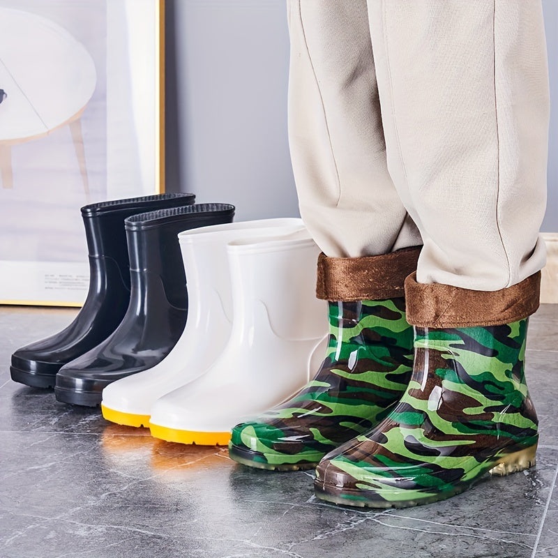 Men's Waterproof Rain Boots Non Slip Durable Work Shoes