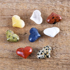 Heart Crystals Shaped Healing Crystal Palm Set Bulk