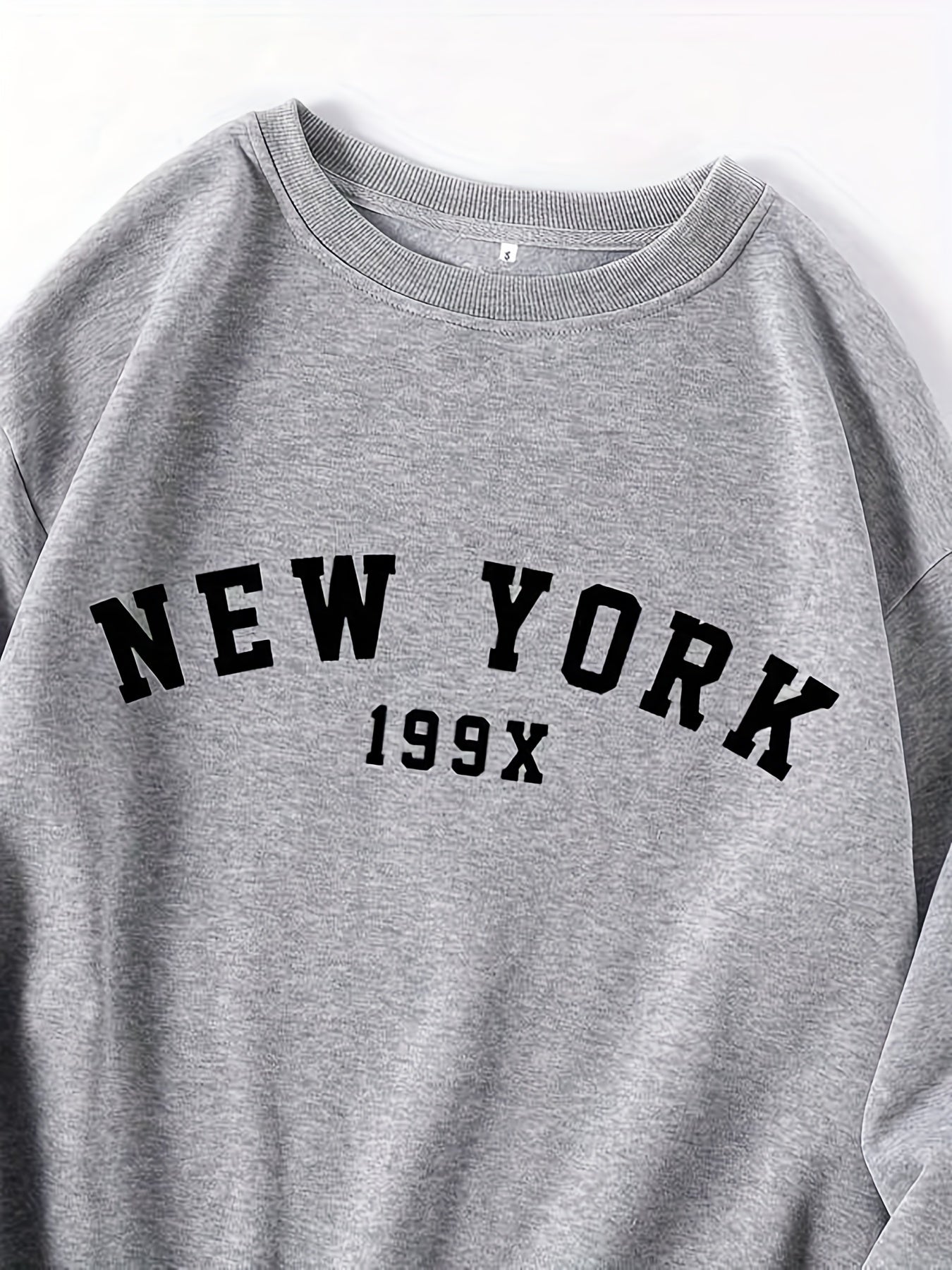 Letter Print Pullover Sweatshirt Casual Long Sleeve Crew Neck Sweatshirt