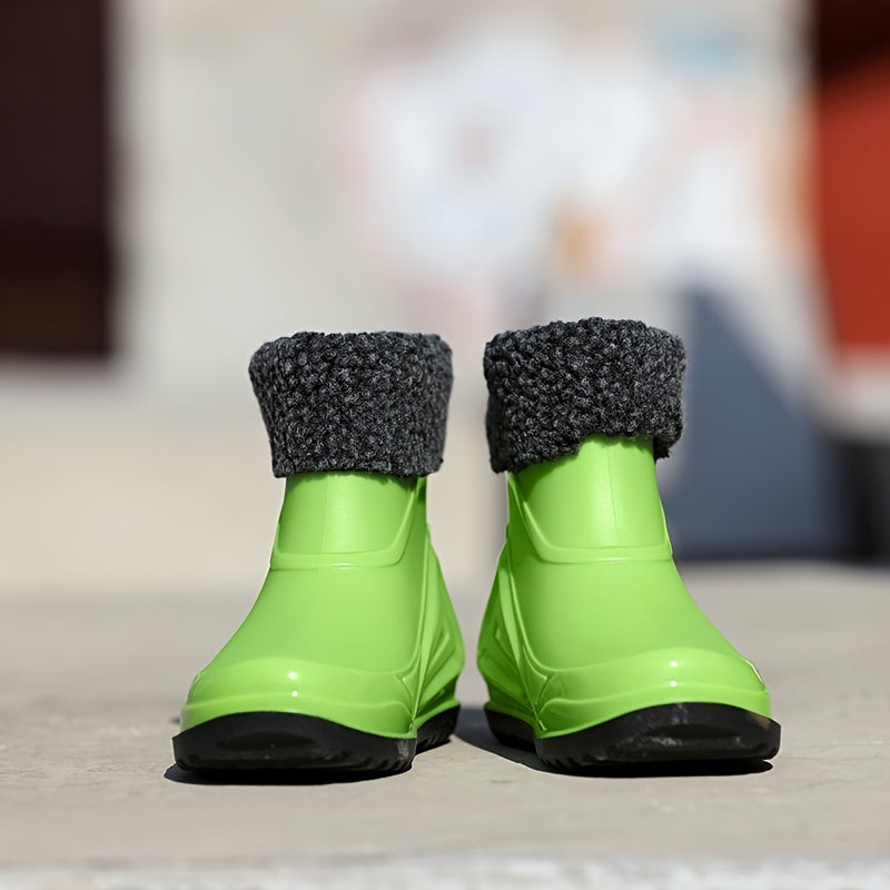 Men's Waterproof Rain Boots Wear Resistant Comfy Non Slip Shoes for Outdoor