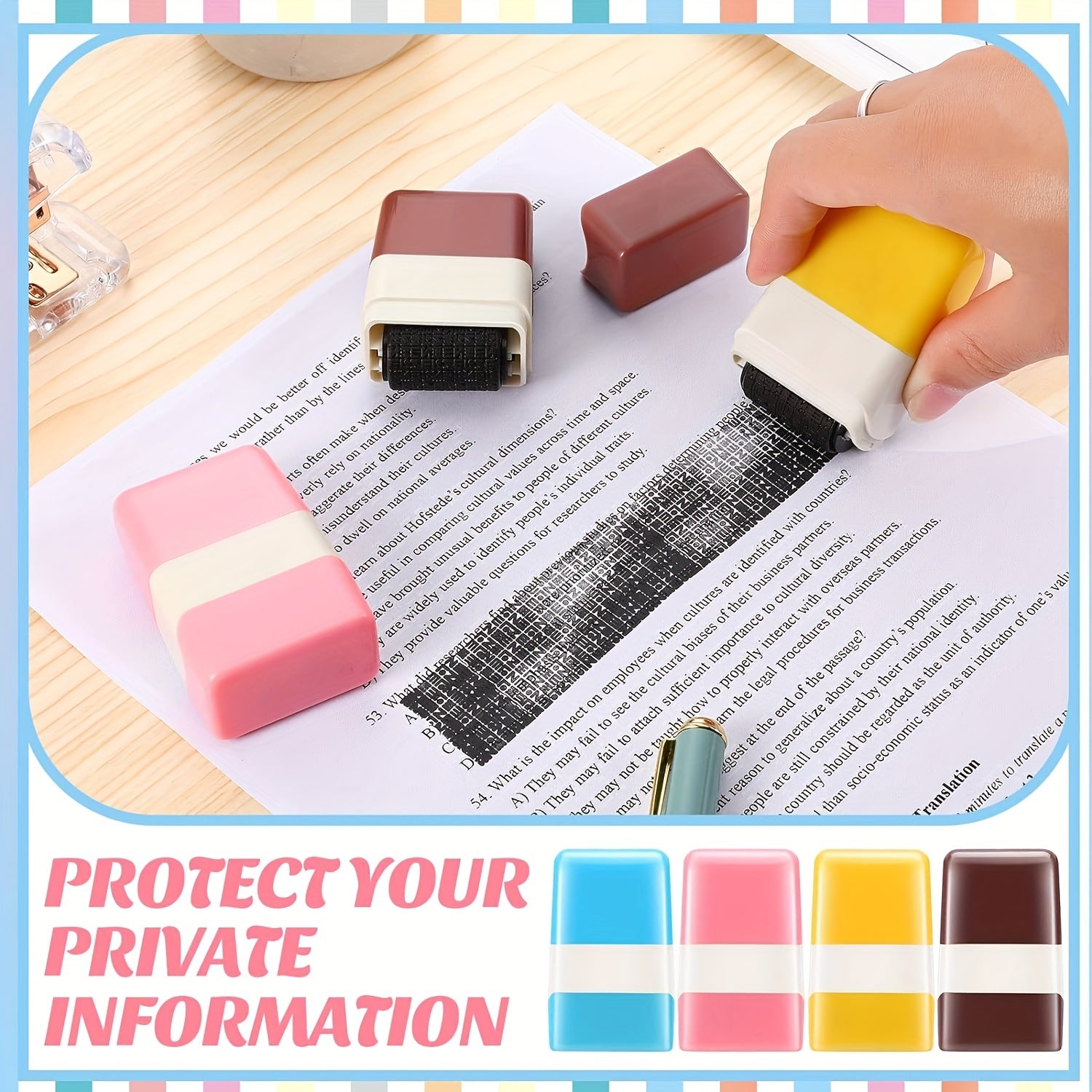 12pcs Identity Protection Roller Guard Personal Information Address