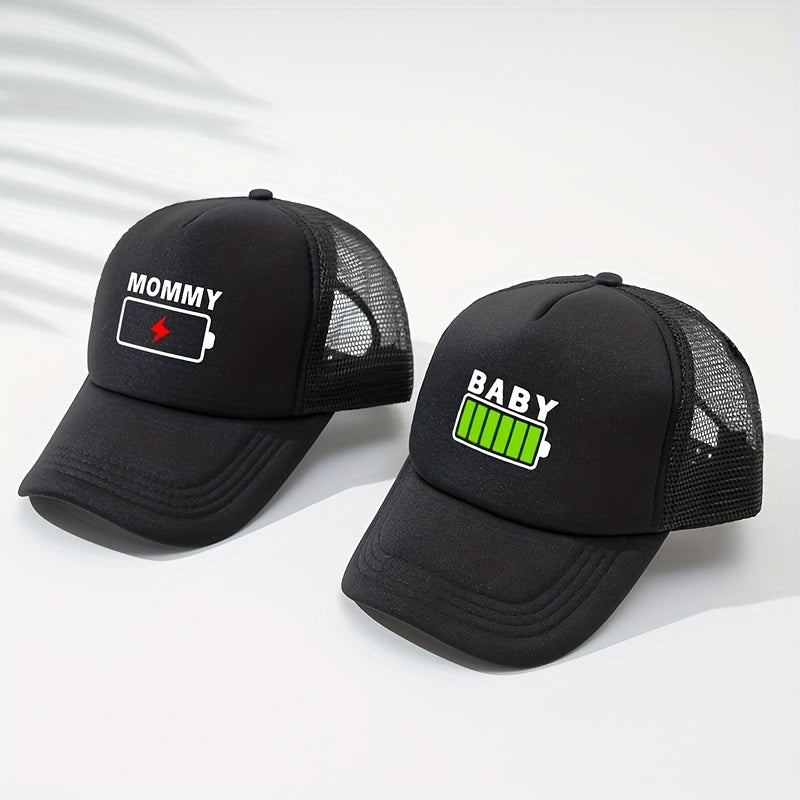 Mesh Printe Electronic Baseball Cap Sunshade Trucker Hat