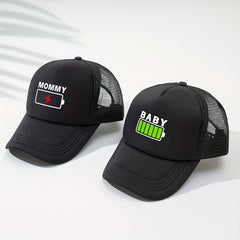 Mesh Printe Electronic Baseball Cap Sunshade Trucker Hat