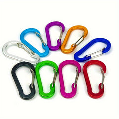 9pcs Aluminum Alloy Carabiner Hooks for Outdoor Activities