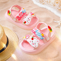 Girls Cartoon Sandals Lightweight Anti-slip for Beach