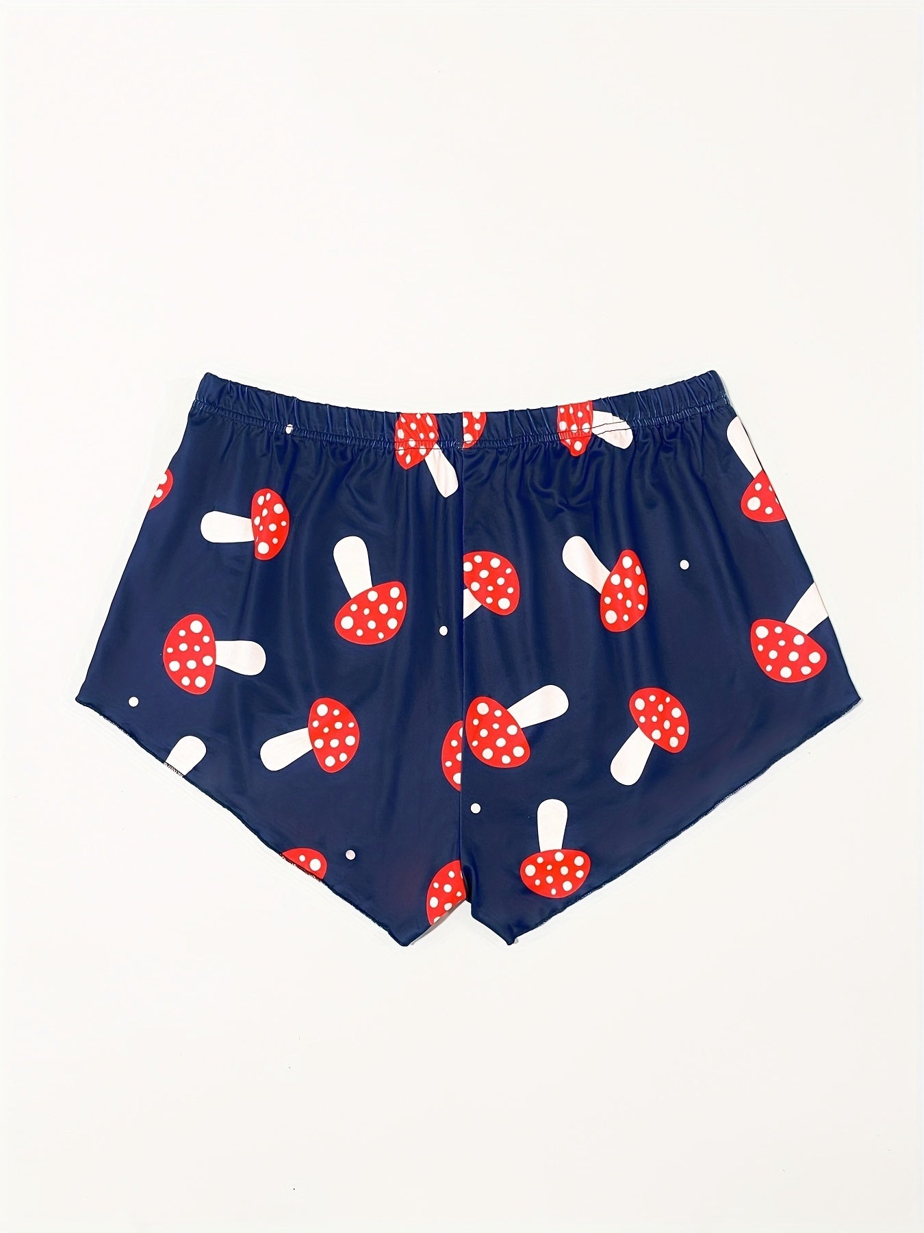 Women's Plus Mushroom Print Stretch Pajama Shorts