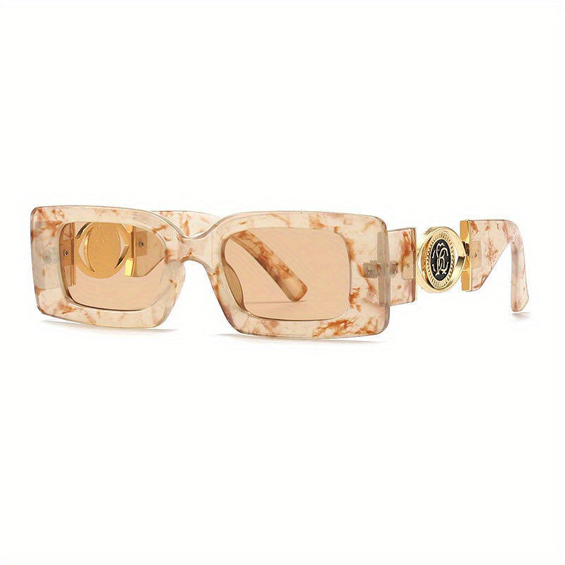 Rectangular Frame Sunglasses Gradient Lens Glasses UV400