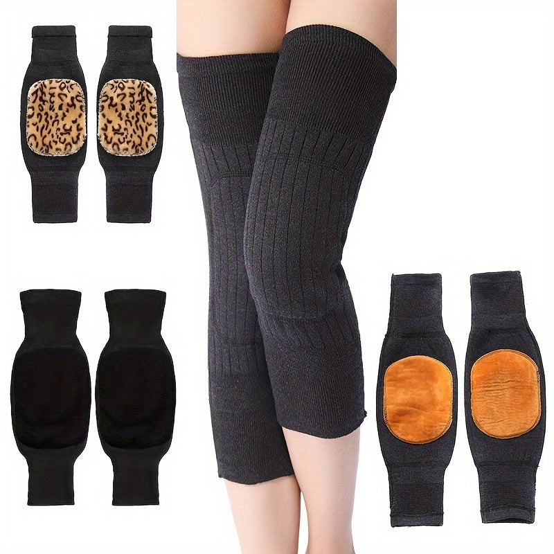 2pcs Cashmere Knee Pads Winter Warm Wool Knee Protection