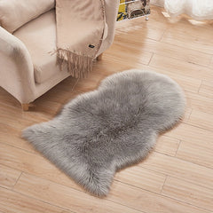 Fluffy Wool Area Rug Suede Fleece Bottom Long Wool Rug Acrylic 80 Polyester 20