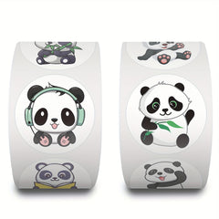 500pcs Cartoon Panda Animal Tape Decorative Luggage Mobile Phone Case Roll