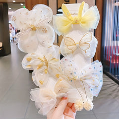 3pcs Princess Bow Hair Clip Little Girl Hair Accessories