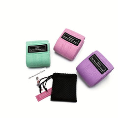 3pcs Elastic Resistance Band Hip Leg Thigh Circle Expander Bands