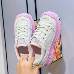 Women's Rose Flower Embossed Platform Sneakers
