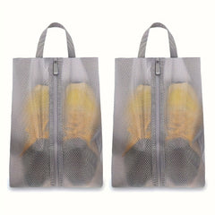 2pcs Travel Shoe Storage Bags Large Capacity Portable Dustproof Shoe Storage