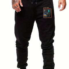 Ghost Print Men's Drawstring Sweatpants Pocket Casual Jogger Pants