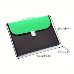 Portable Test Paper Bag Data Folder Storage Clip Accordion Bag