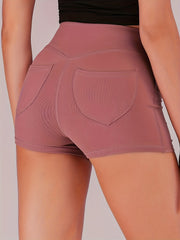 Yoga Shorts with Pocket Women's Fitness Running Shorts