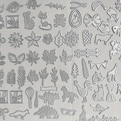 50pcs Random Metal Cutting Dies DIY Scrapbooking Animals Flowers Birds
