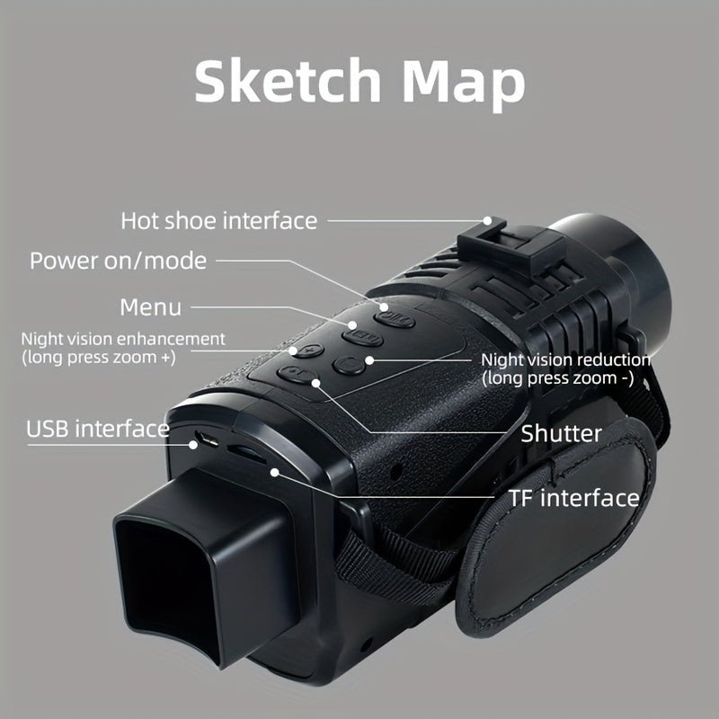 Night Vision Device 1080P HD 5X Digital Zoom Telescope