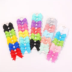 10pcs Colorful Bow Hair Clips for Baby Girls