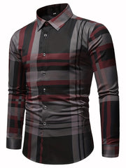 Mens Semi Formal Long Sleeve Shirt Spring/Summer