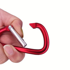 6pcs Aluminum D Buckle Backpack Carabiner Outdoor Camping Hiking